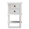 Baxton Studio Audrey Country Cottage Farmhouse White Finished 2-Drawer Nightstand 147-8180 - alternate 2